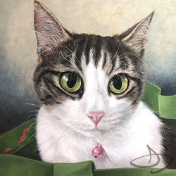 Cat portrait painting of Kiki