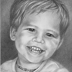 Pencil portrait of a boy